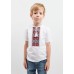 Embroidered t-shirt with short sleeves "Colours" red/white